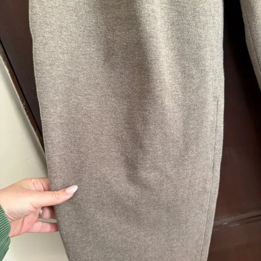 uniqlo x comptoir des cotonniers Barrel Leg Thick Fleece Gray Pants Extra Small